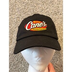 Raising Canes Chicken Fingers Hat Black One Love Adjustable Baseball Cap Dad Hat